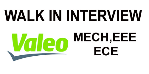 Valeo Company Walk-In-Interview