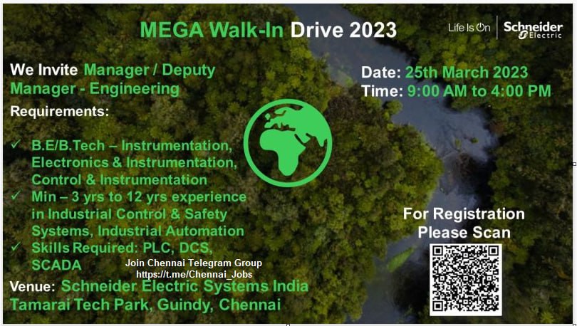 Mega Walk in Interview 2023 | Schneider Electric Job Interview | Chennai location