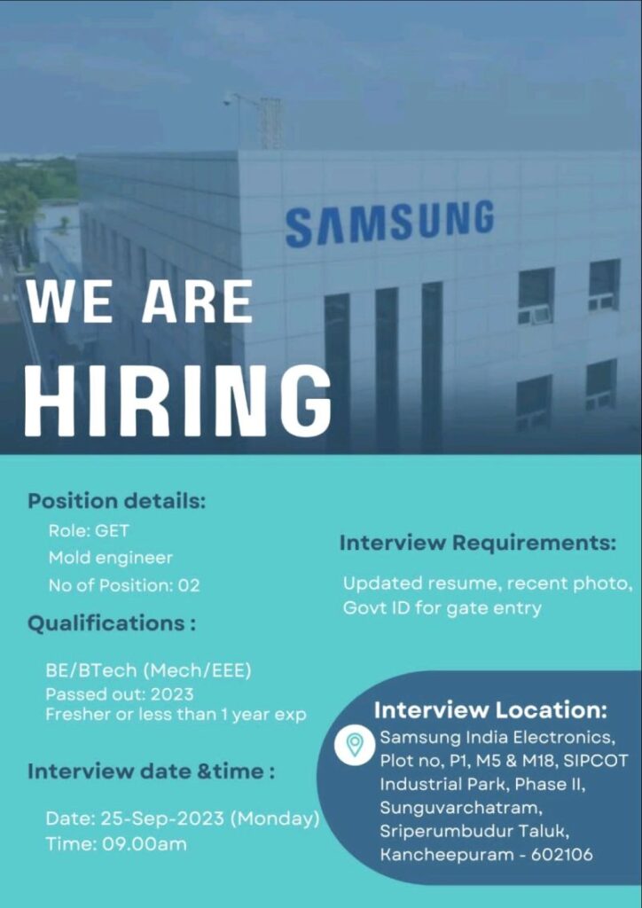 Fresh Engineering Graduates Wanted